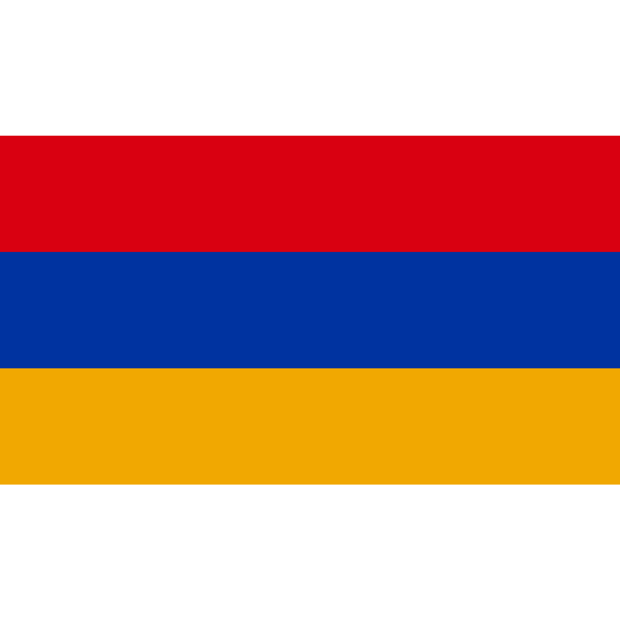 The flag of Armenia is a tricolour with 3 equal horizontal bands in red, blue and orange.