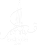 Qatar-France 2020 Year of Culture Logo featuring the Eiffel Tower.