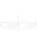 Qatar-Germany 2017 Year of Culture Logo featuring the Berlin Television Tower and Museum of Islamic Art in Doha.