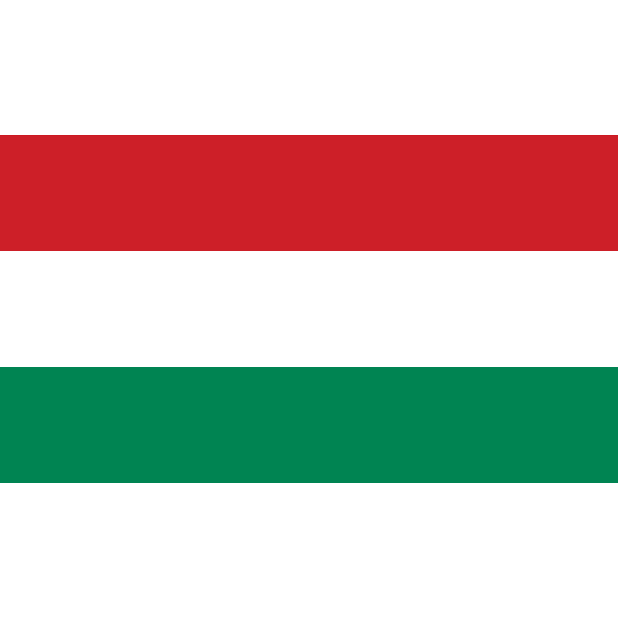 The flag of Hungary is a horizontal tricolour of 3 red, white and green bands.