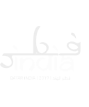 Qatar-India 2019 Year of Culture Logo with the word India incorporating English and Arabic lettering.