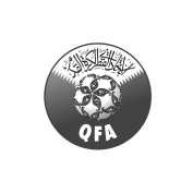 Qatar Football Association Logo with the letters QFA below a football inside a circle with the Qatari flag.