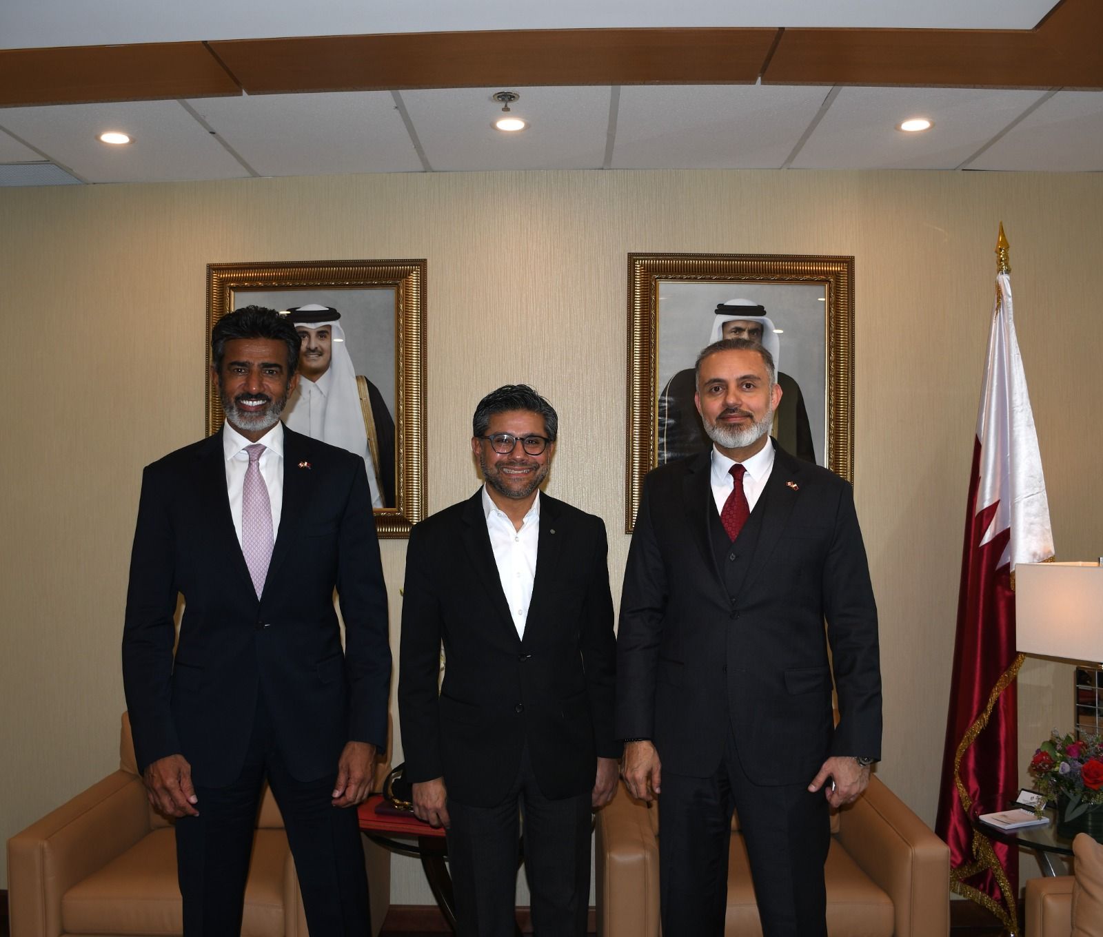Mohammed Al Kuwari (left); Yasir Abbas Naqvi ECO MPP (middle); HE Tariq Ali Faraj Al-Ansari (right) 1.jpeg