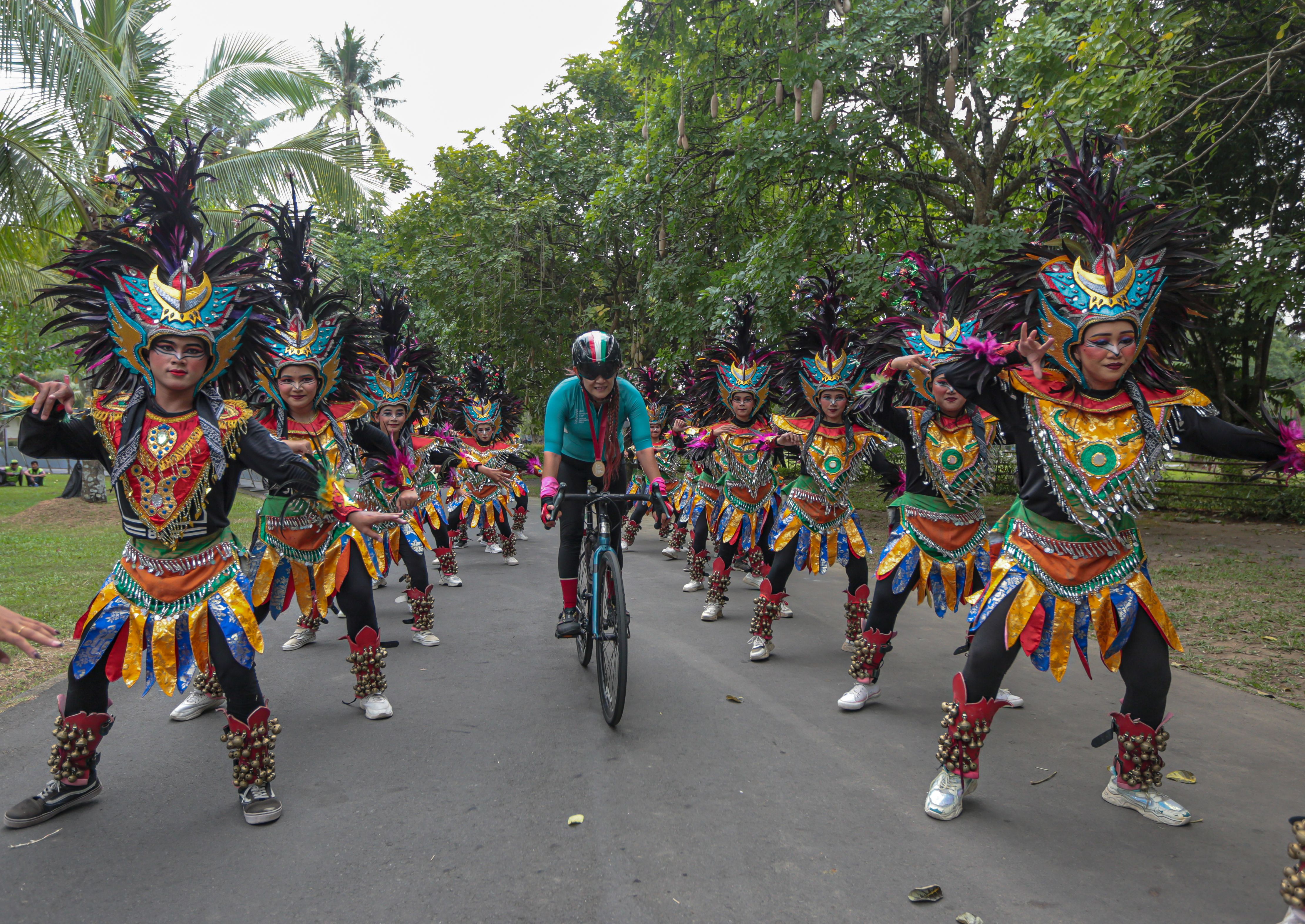 Cyclist at CultuRide Indonesia 2023.