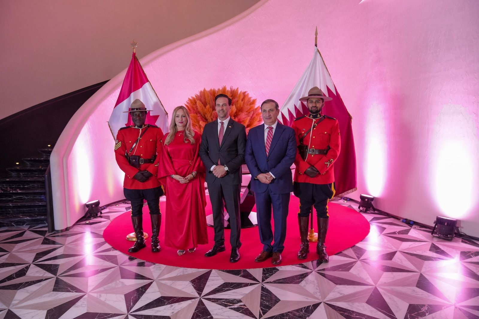 The reception held at the Rosewood Doha in February 2026 to celebrate National Flag of Canada Day