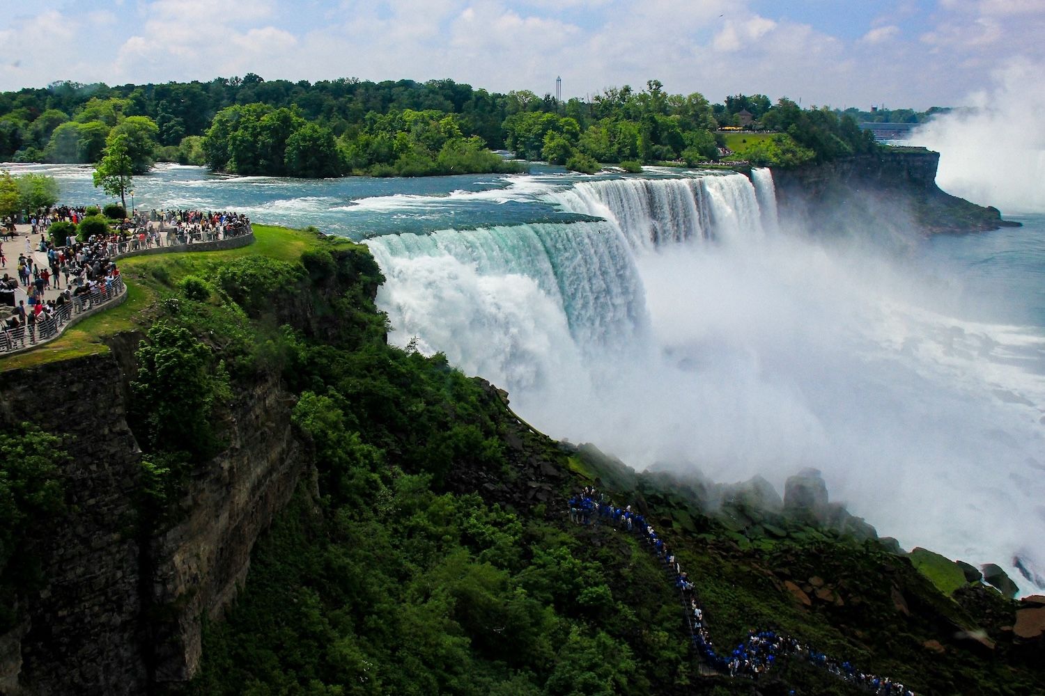 a daytime view of the American Falls at Niagara Falls, New York