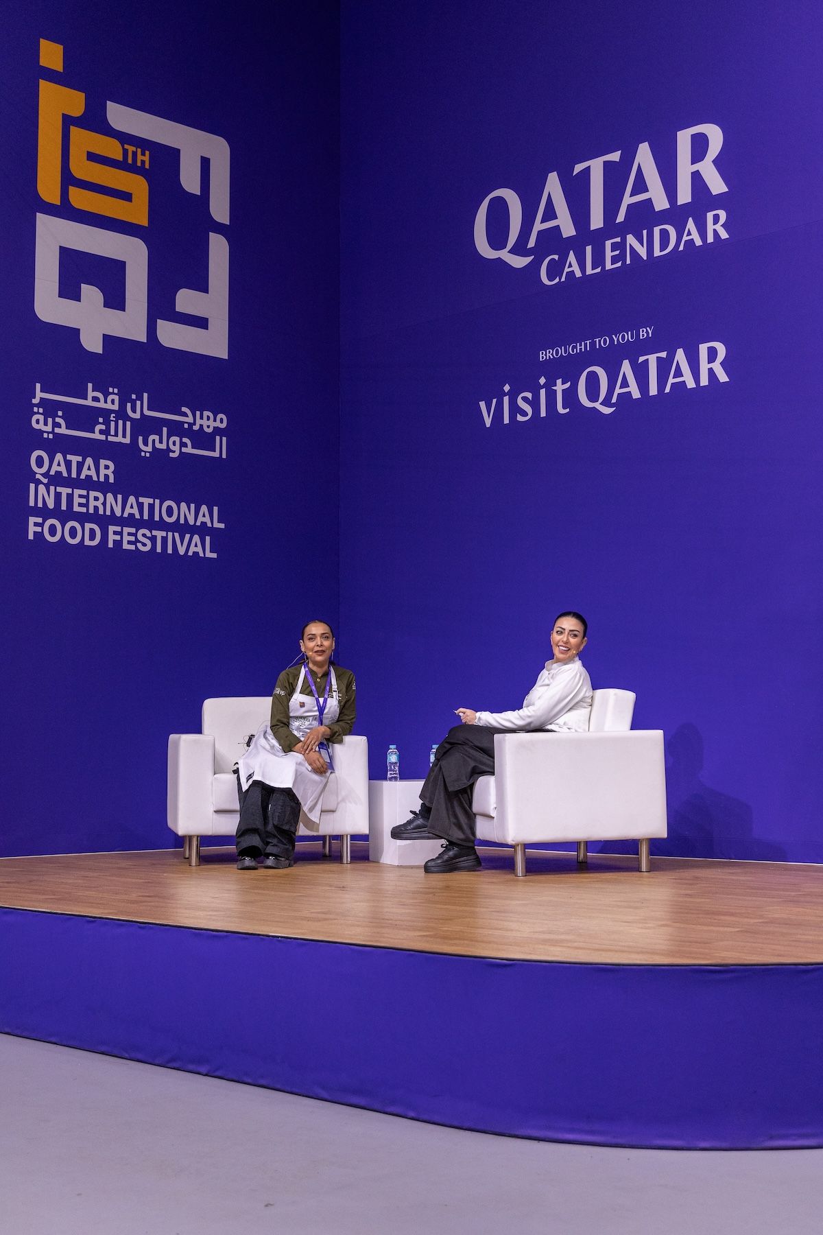 Mexican Chef Lupita Vidal being interviewed during the Qatar International Food Festival 2026