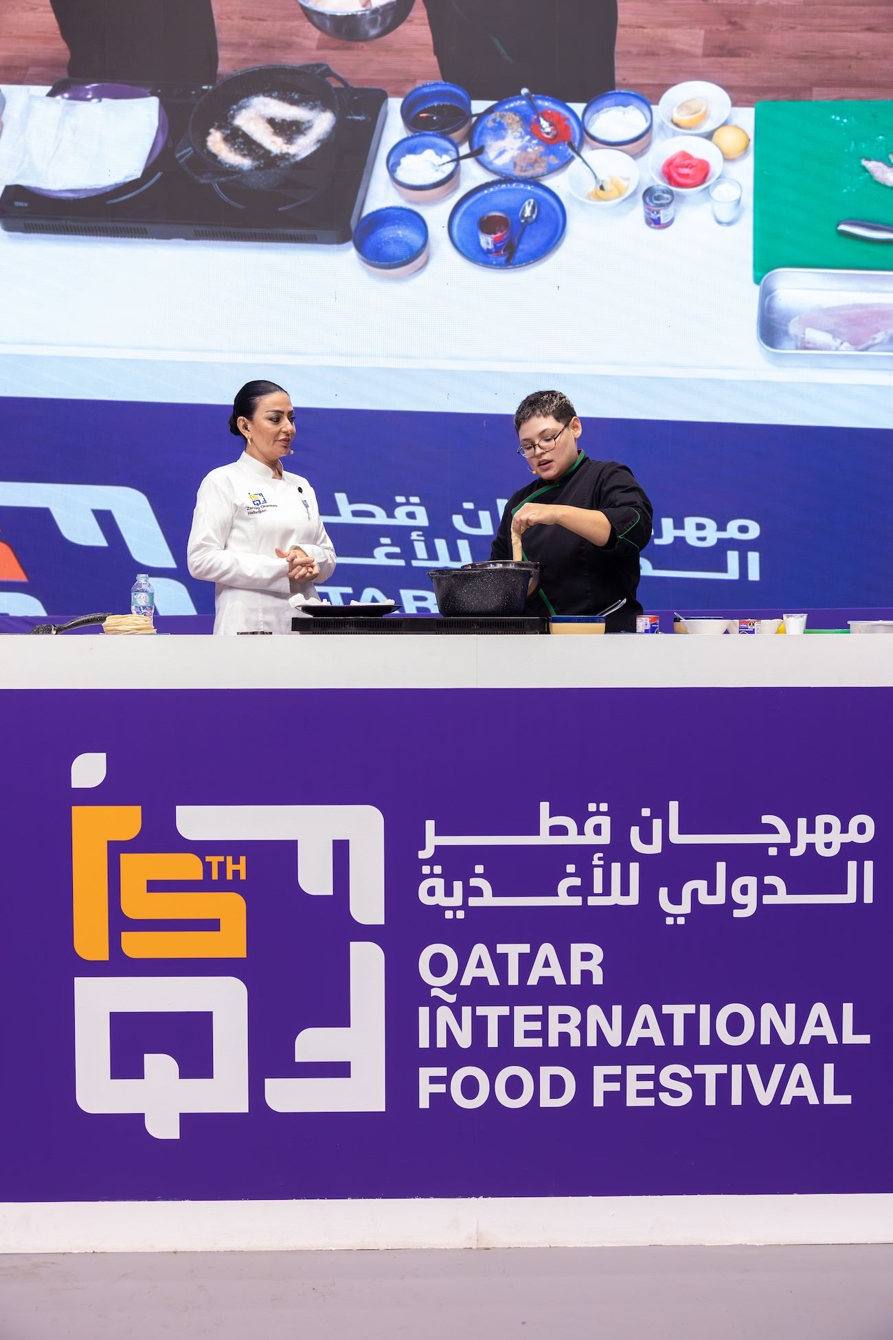 Mexican Chef Eva Quintanilla cooking at the Qatar International Food Festival 2026