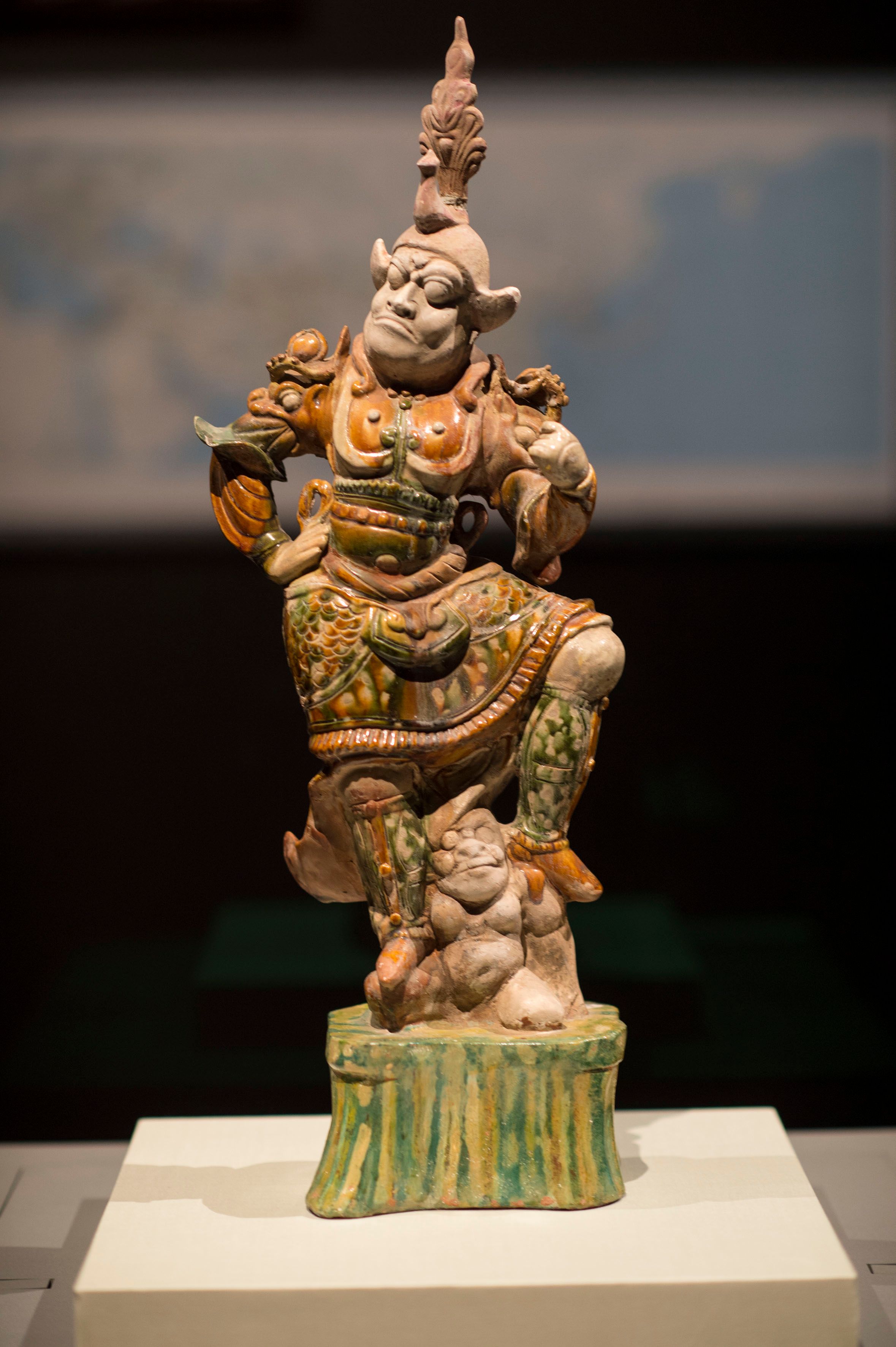 A sculpted figurine from the Treasures of China exhibition.